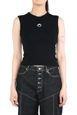Marine Serre Knit moon-logo vest