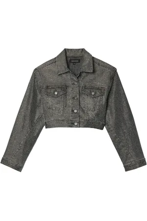 Purple Brand Cropped Twisted Hotfix jakke