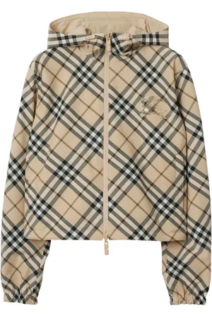 Burberry Vendbar jakke med vintage-ternet mønster
