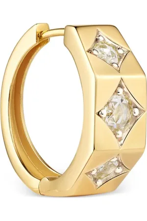 Marie Lichtenberg Hoop-ørering i 18 karat guld med diamanter