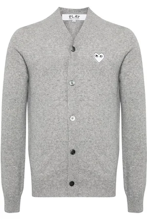 Comme des Garçons Cardigan i uld med hjertemotiv
