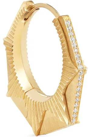 Marie Lichtenberg NYC GM hoop-ørering i 18 karat guld med diamanter