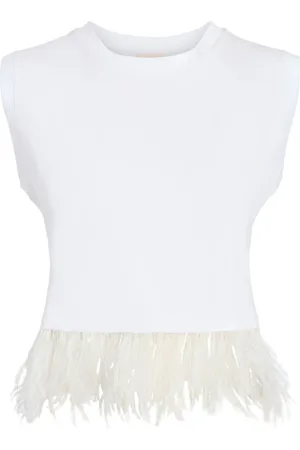 Cinq A Sept Tanktop med fjerkant