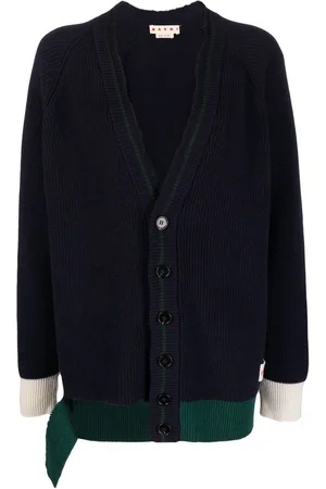 Marni Ribbet cardigan med V-hals