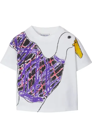 Burberry T-shirt i bomuld med gåsetryk