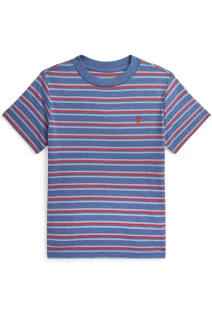 Ralph Lauren Stribet T-shirt med broderet logo