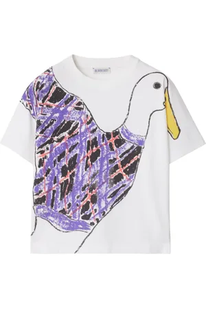 Burberry T-shirt i bomuld med gåsetryk