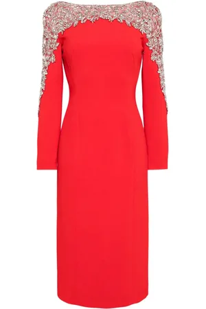 Jenny Packham Mellemlang Solstice kjole med krystaludsmykning