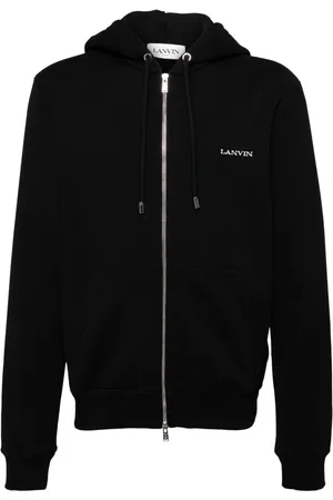 Lanvin Hættetrøje med arkiv-tryk og lynlås