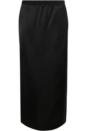 WARDROBE.NYC Mellemlang nederdel med satin-finish