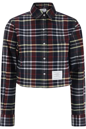 Thom Browne Skotskternet cropped Hunting skjorte