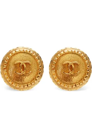 CHANEL CC knappe-øreclips fra 1986-1994