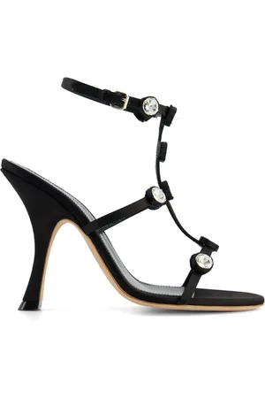 Giambattista Valli 110mm sandaler med rhinstenudsmykning