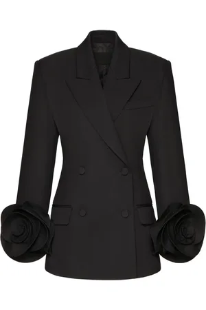 VALENTINO GARAVANI Blazer med rose applikation
