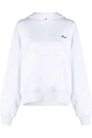 We11 Done Oversize hættetrøje med logo-broderi