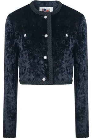 PORTS 1961 Ice Floral jakke i velour-effekt