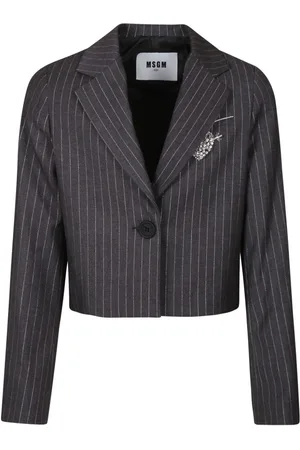Msgm Enkeltradet nålestribet blazer