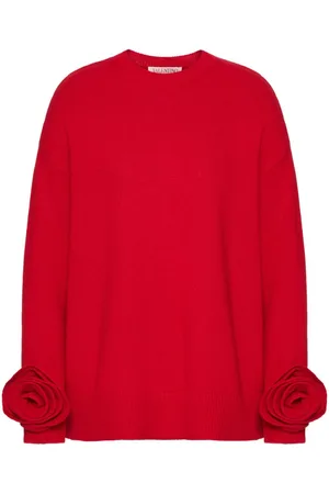 VALENTINO GARAVANI Sweater med rose-applikation