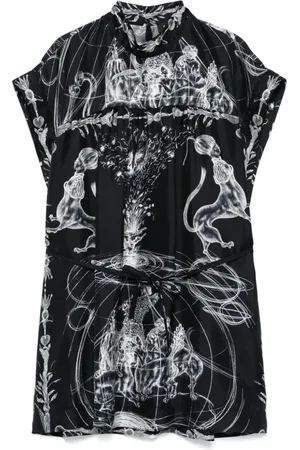 Fabiana Filippi X Benni Bosetto silkebluse med tryk