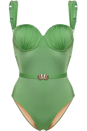Noire Swimwear Balconette-badedragt med bælte og ruche