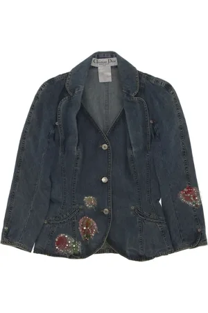 Dior Denimjakke med blomstret applikation fra 2010