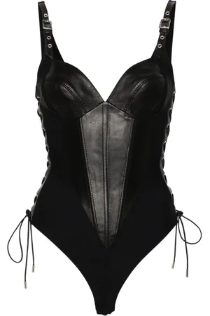 MITILIANE COUTURE Bodysuit med læderkant