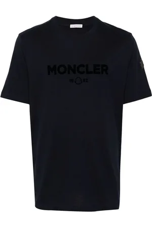 Moncler T-shirt i flocktekstur med logo