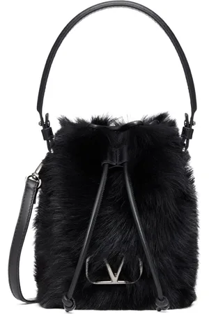 VALENTINO GARAVANI VLogo bucket-taske i fåreskind