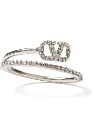 VALENTINO GARAVANI Signature krystalring med Vlogo