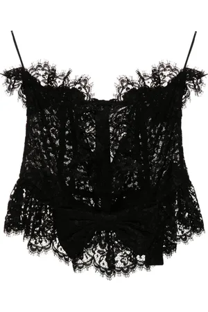 Alessandra Rich Bustier-top med sløjfedetalje