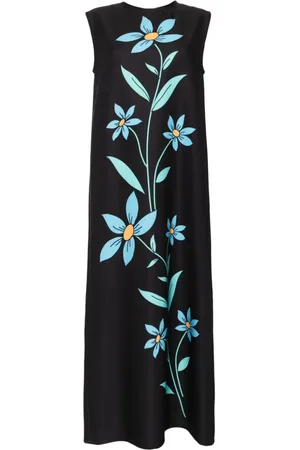 Bambah ærmeløs Hibiscus kjole