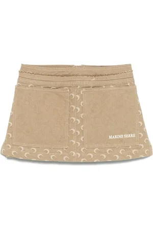 Marine Serre Kort nederdel i måne-jacquard