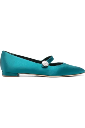 Manolo Blahnik Ballerinaer i satin