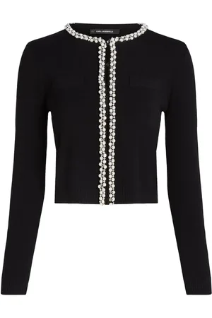 Karl Lagerfeld Essential cardigan med perleudsmykning