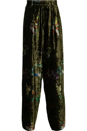 YOHJI YAMAMOTO Bukser med grafisk tryk