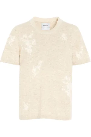 Barrie Blomstret T-shirt i kashmir