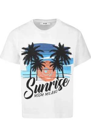 Msgm T-shirt med palmetryk