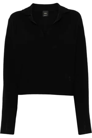 Pinko Love Birds-broderet polo-top