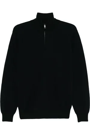 BRIONI Sweater med høj hals og kort lynlås