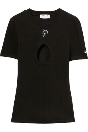 Puccini T-shirt med dråbeformet udskæring