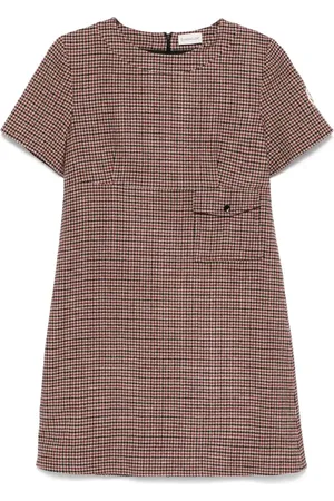 Moncler Kort kjole med houndstooth-mønster