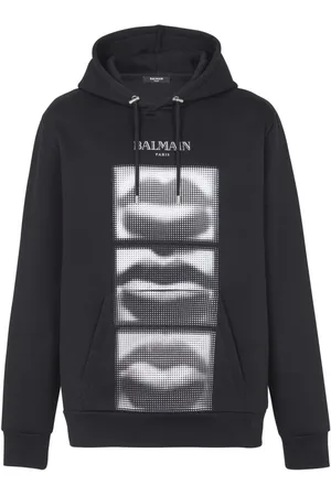 Balmain Hættetrøje med læbetryk