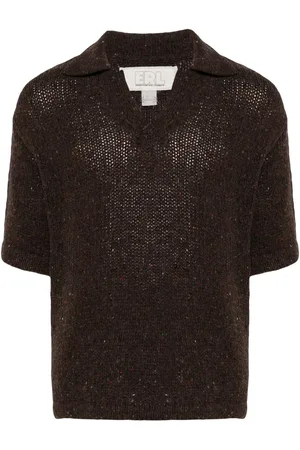 ERL Polo-sweater i spættet strik