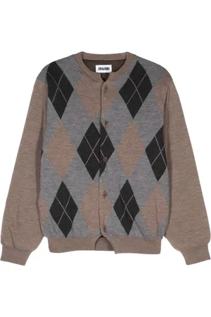 MAGLIANO Argyle-intarsiastrikket cardigan