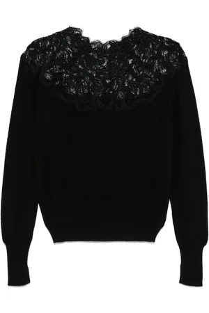 ERMANNO SCERVINO Sweater med blondedetalje