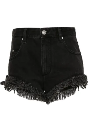 Isabel Marant Eneidao denimshorts med frynser