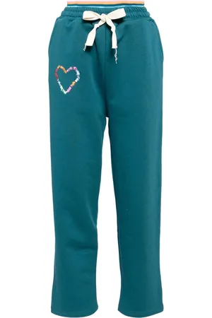 MIRA MIKATI Broderet joggingbukser med dobbelt taljebånd