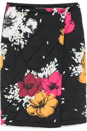 Moschino Mellemlang slå om-nederdel med blomstertryk