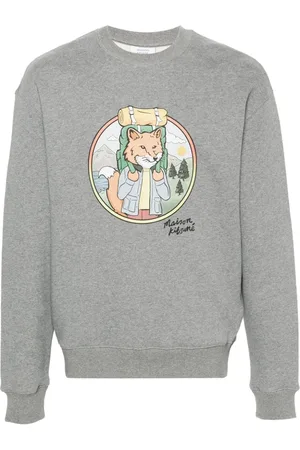 Maison Kitsuné Sweatshirt med rævetryk
