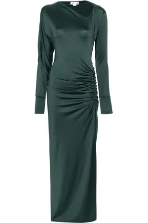 Victoria Beckham Lang kjole med asymmetrisk krave